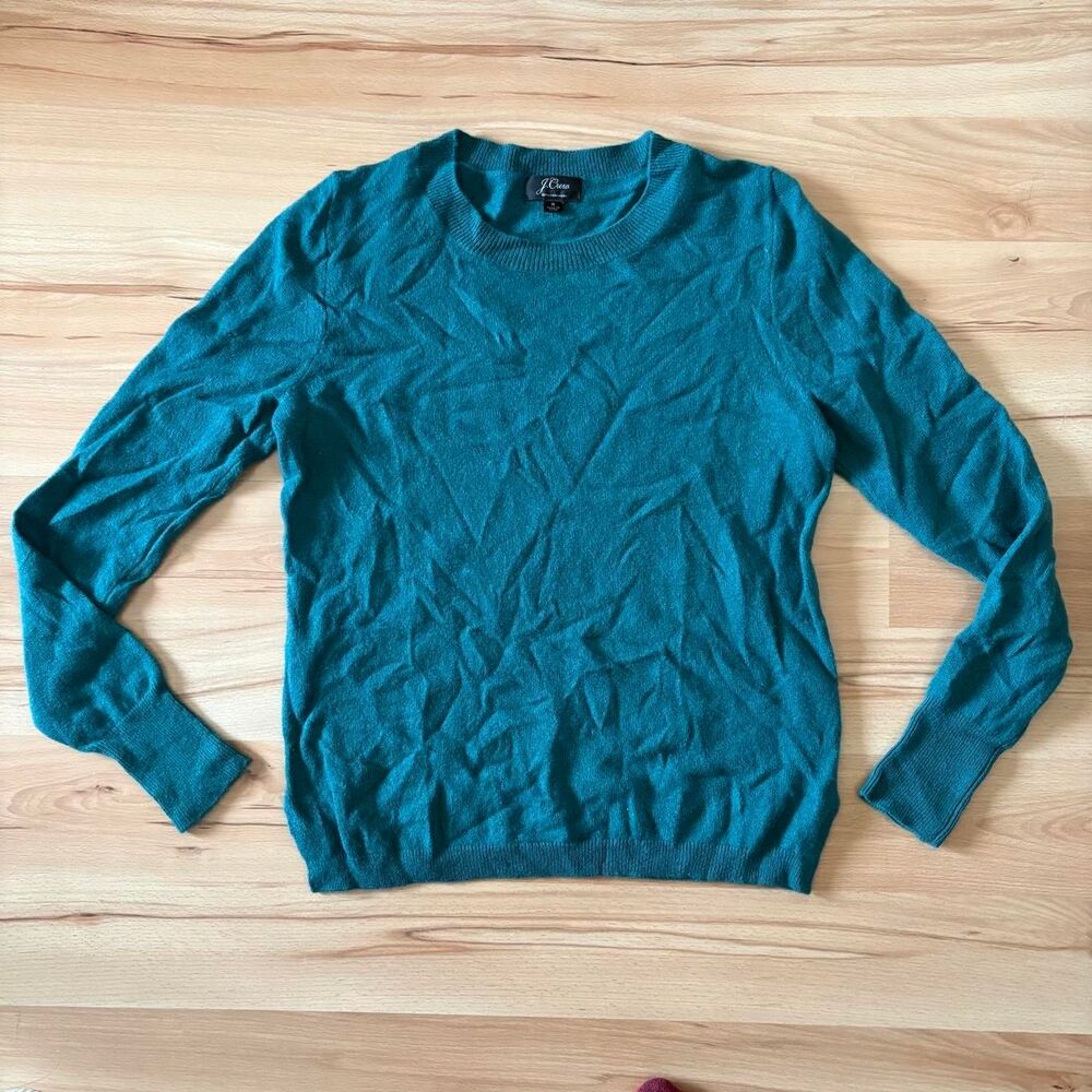 J.Crew Teal 100% Cashmere Sweater size S